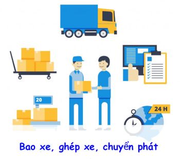 Bao xe, ghép xe, chuyển phát nhanh.